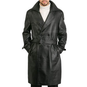 เสื้อโค้ทหนังยาวราคาส่ง ดีไซน์ใหม่ คุณภาพสูง แฟชั่นเสื้อโค้ทหนังยาวสำหรับขายออนไลน์ - Product Image 3