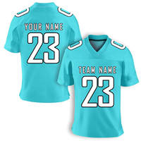Maillot de football américain personnalisé pour hommes grandes tailles, respirant et élégant, 100 % polyester 180g, imprimé par transfert thermique