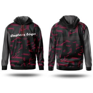 Pull-over personnalisé unisexe d'hiver, broderie, impression numérique par sublimation, polyester/coton, sweats à capuche - Nouveau style très vendu - Product Image 3