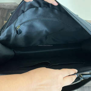 Wholesale Custom Hand <b>Tooled</b> Cowhide Leather <b>Tote</b> <b>Bag</b> Black Blue Checkered Pattern Handbag with Fringe Shoulder Strap for Women - Product Image 6