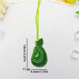 จี้หินอะเวนเจอรีนสีเขียวชุบทอง ประดับด้วยลูกปัด 3 เม็ด สำหรับทำเครื่องประดับ จี้หินประจำเดือนเกิดทำมือ - Product Image 2