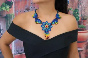 Collier papillon mexicain élégant de haute qualité pour anniversaire, Noël, mariage, anniversaire de mariage - Product Image 2