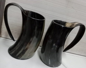 Handmade Customizable Size Viking Theme Buffalo Horn <b>Beer</b> Drinking Mug - Product Image 3