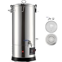 Kit de brassage domestique tout-en-un en acier inoxydable 304 de 30 L (8 gallons) 1500 W avec filtre haut – Équipement pratique pour la fabrication de bière