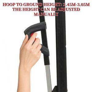 Canestro da Basket Portatile con Tabellone da 44 Pollici, Altezza Regolabile da 2,45 m a 3,05 m per Giovani, Adulti e Partite Professionali - Product Image 4