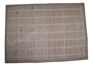 Handwoven Brown <b>Rectangle</b> BANANA SHEATH Eco-Friendly Reusable Durable Patterned Dining <b>Placemat</b> Home Kitchen Use Table Mat Set - Product Image 2