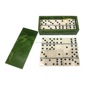 Juego de Dominó de Resina Hecho a Mano de Lujo con 28 Fichas y Caja de Almacenamiento – Juego de Mesa con Logotipo Personalizado para Regalo - Product Image 2