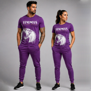 เสื้อยืดลายงู Venomous Unisex คอกลม แขนสั้น สวมใส่สบาย ผลิตจากผ้าฝ้าย 100% เป็นมิตรกับสิ่งแวดล้อม แห้งเร็ว - Product Image 1