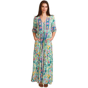 Vestido Maxi de Manga Abullonada para Mujer, Elegante para el Verano - Product Image 1