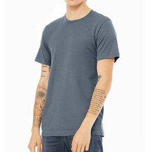 T-shirt col rond pour homme 100% coton et sans étiquette, respirant, promotionnel d'usine - Product Image 3
