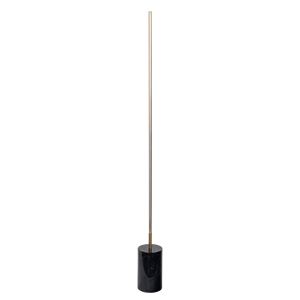 Lampada da terra a LED Prism Brassed Gold con interruttore on/off e base in finto marmo - Product Image 1