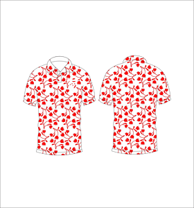 Men’s White Red Floral Print Polo Shirt Casual Short Sleeve Summer Fashion Golf Tee - Product Image 6
