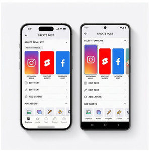 Application Royalcraft Content Creator – Éditeur vidéo, créateur de photos, outils de contenu et de conception pour les réseaux sociaux iOS/Android - Product Image 2