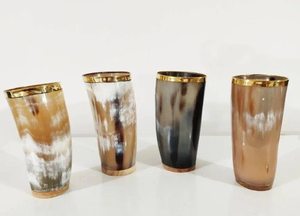 Verres en corne de buffle naturelle pour vin, thé, café et bière – Meilleure vente, idéal pour les fêtes, design à paroi simple - Product Image 2