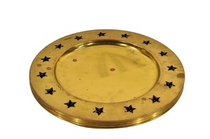 Placa de cargador de plástico de 13 pulgadas para decoración de bodas y fiestas, borde brillante con tema antiguo y Gatsby, MOQ 100 piezas - Product Image 6
