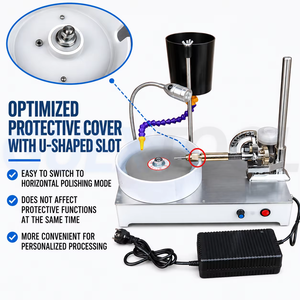 2800RPM Gemstone Grinding Faceting Machine Faceted Jewelry Polishing Machine Polisher Flat Grinder Lapidary Machine 120W - Product Image 2