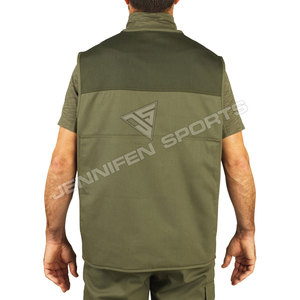 Custom logo Hunting Vest Waistcoat Hunting Hiking 100% Cotton Canvas Fabric <b>Cargo</b> Vest Camping <b>Work</b> Wear Pocket Fishing Vest - Product Image 3