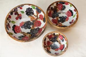 Tazón para servir ensaladas de madera ecológica de lujo moderno y personalizado con impresión en esmalte para fiestas, hogar, hotel y restaurante. - Product Image 2