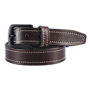 Genuine Leather Pin Buckle Belt Solid Color Casual Style Durable One-Piece Molding <b>Cow</b> Hide Material - Product Image 2