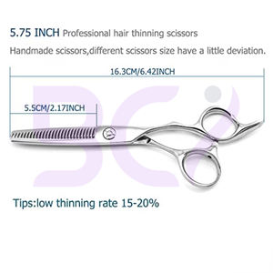กรรไกรซอยผมสแตนเลสขนาด 5.75 นิ้ว คุณภาพสูง จับถนัดมือ น้ำหนักเบา ป้องกันการลื่น สำหรับช่างตัดผมและร้านเสริมสวย - Product Image 3
