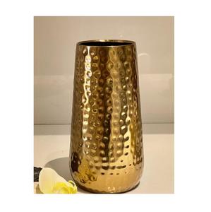 Vase à fleurs en aluminium au design martelé, pour table et sol - Product Image 2