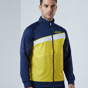 Veste d'entraînement de football légère pour homme adulte, fermeture éclair intégrale, col montant, poches latérales, tissu respirant et anti-humidité - Product Image 4