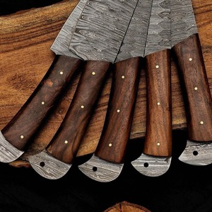 Handmade Damascus Steel Blade Wood Handle Kitchen <b>Set</b> Outdoor <b>Knife</b> - Product Image 6
