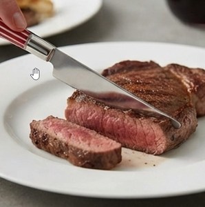 Elegant Stainless Steel <b>Steak</b> <b>Knife</b> <b>Set</b> With Red Handle High Mirror Polish Rust Resistant For Dining Table Use - Product Image 3