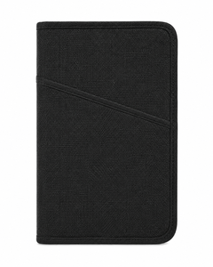Étui simple en jute noir avec surpiqûres diagonales pour la protection et la durabilité - Product Image 1