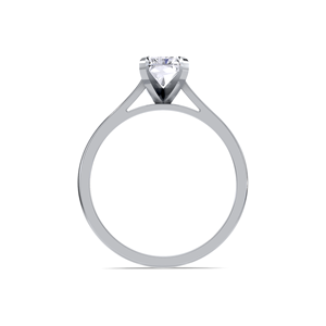 IGI Certified 1ct Radiant Cut Lab Grown Diamond Solitaire Engagement <b>Ring</b> in Solid 925 Sterling Silver - Product Image 4