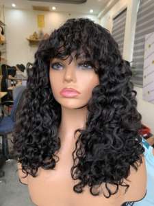 Perruques de cheveux humains vietnamiens bruts pixie curl Perruques Lace Front de cheveux humains Cheveux humains pixie bouclés bon marché - Product Image 2