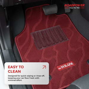 Alfombrillas ROADPOWER (RP-MAT-HILUX) 3 Piezas para Hilux Color Granate, Alfombrillas de Primera Calidad con Revestimiento Antideslizante para Todas las Estaciones - Product Image 5