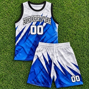 Ensemble maillot et short de basketball bleu et blanc à coupe angulaire, avec logo personnalisé, nouveau design, service ODM, sur mesure pour équipes scolaires - Product Image 4
