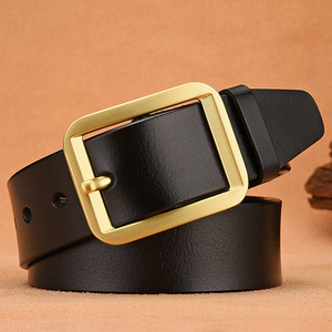 Cinturón de Cuero Genuino Retro con Hebilla de Pin, Personalizado, Casual, de Moda para Hombre, en Oferta - Product Image 2