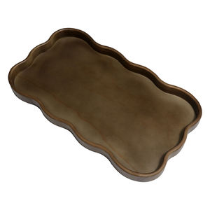 Plateau décoratif en bois avec poignée, plateau de service rectangulaire en bois pour le petit-déjeuner au lit, plateau décoratif en bois - Product Image 3