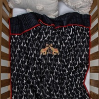 Haute qualité Machine bébé couverture coton Animal girafe impression couette à la main bébé lit berceau couette main douce lumière couverture