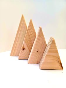 Décoration de Noël en bois naturel avec une belle veine de bois, décoration festive écologique pour la maison pour les célébrations de Noël - Product Image 3