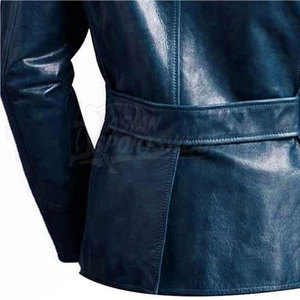 Veste d'hiver en cuir tendance pour homme, doublure douce, écologique, respirante, logo sur le devant, matériau durable pour le streetwear et les tenues quotidiennes - Product Image 6