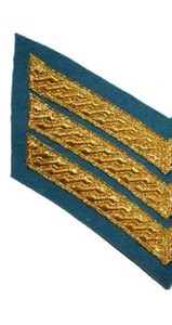 El chevron de 3 barras (tres franjas en forma de V) es el insignia más común del rango de Sergeant. - Product Image 5