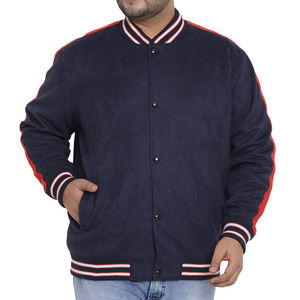 Chaqueta Varsity Premium Personalizada para Hombre, con Logotipo Bordado, Cuello Alto, Botones de Cuerno, Resistente al Viento, Transpirable, de Secado Rápido, de Lana - Product Image 1