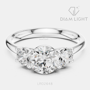Bague de mariage ronde 0,90 carat, bijoux fins, certifiée IGI, or blanc 14 carats, diamant de laboratoire, bague de fiançailles et d'anniversaire - Product Image 1