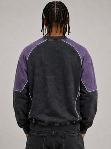 Premium Men Acid Wash Sweatshirt <b>Crewneck</b> With Smooth Inner Fabric Strong Stitching Modern Apparel Acid Wash Tracksuit for Men - Product Image 3