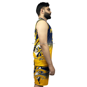 Usine directe en gros ensemble d'uniformes de basket-ball personnalisés respirant évacuation de l'humidité Sublimation durable vêtements de sport d'équipe de grande taille - Product Image 6