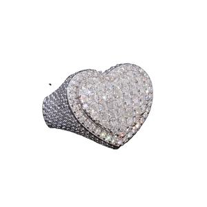 Anillo de Regalo para Hombre, Personalizado, de Plata de Ley Chapada en Oro, con Incrustaciones de Moissanita Estilo Hip Hop, Certificado por GRA - Product Image 1