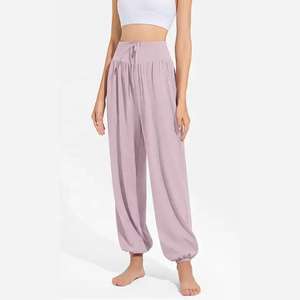 Pantalon de jogging ample et décontracté pour femme, style respirant, avec ceinture à la taille et poches, personnalisable avec logo – Collection 2026 (vente en gros) - Product Image 4