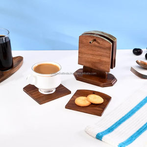 Juego de 6 Posavasos Hexagonales de Madera Hechos a Mano, con Patrones Geométricos, Soporte para Bebidas, 5 mm de Grosor, Decoración de Mesa Clásica y Moderna - Product Image 3