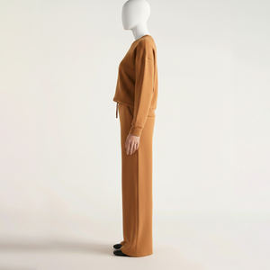 Survêtement uni pour femme grande taille, style streetwear décontracté, 100% coton, respirant, style urbain - Product Image 4