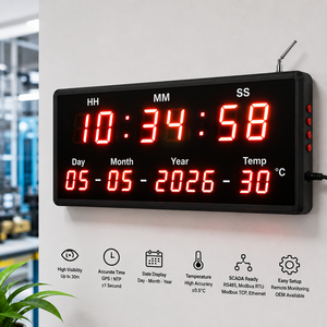 จอแสดงผลอุณหภูมิ วันที่ และเวลาแบบ LED สำหรับอุตสาหกรรม |   การตรวจสอบโรงงานอัจฉริยะ |   การบูรณาการ OEM และ SCADA - Product Image 1