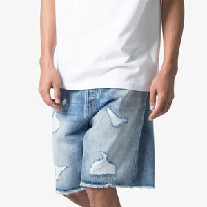 Shorts en jean personnalisés avec broderie, design usé, qualité supérieure, vente en gros, shorts en jean pour hommes - Product Image 2