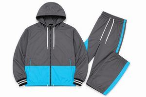 Survêtement coupe-vent à capuche pour homme, fermeture éclair sur le devant, fin, respirant, séchage rapide, jogging, logo personnalisé, vêtements décontractés - Product Image 2